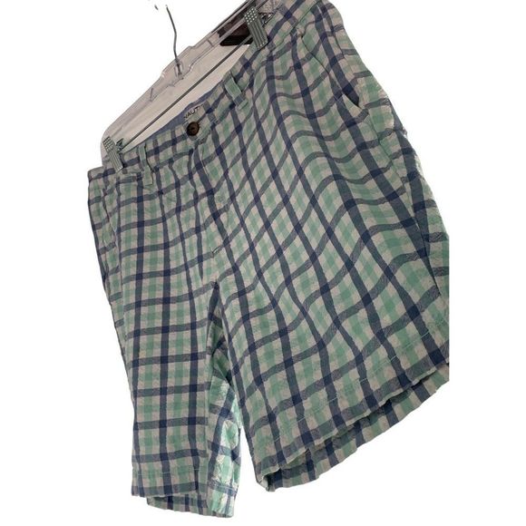 Nautica Mens Seersucker Shorts Burmda Size 33 Cruise Ship 6367 GUC Cotton - Picture 2 of 6